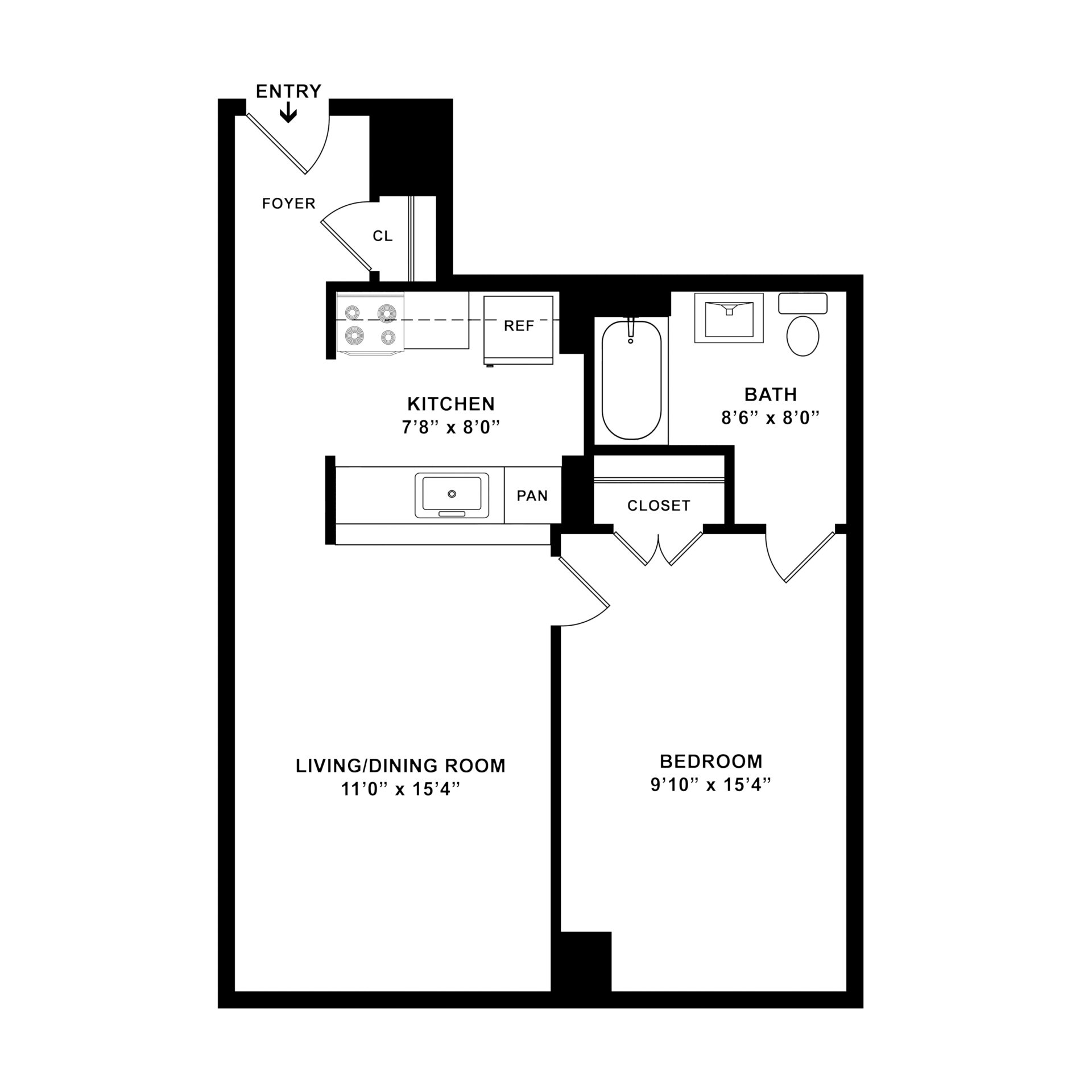 Apartment E 1 Bedroom 1 Bathroom Apartment at Weinberg House Apartment E 1 Bedroom 1 Bathroom Apartment at Weinberg House